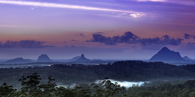 Glass House Mountains from Maleny