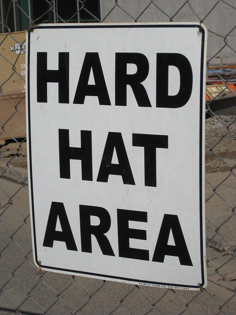 Hard Hat Area sign