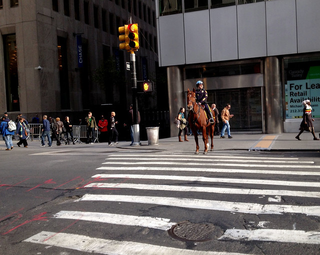Horse police on Broadway