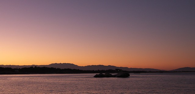 20111011 Sonnenuntergang - Blick vom Restaurant in L'Escala 7282