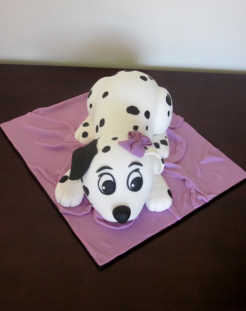Dalmation puppy cake