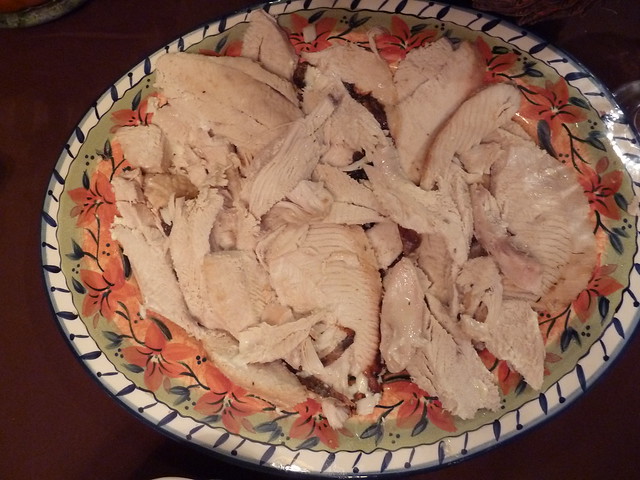 The white meat Turkey platter Thanksgiving 2011