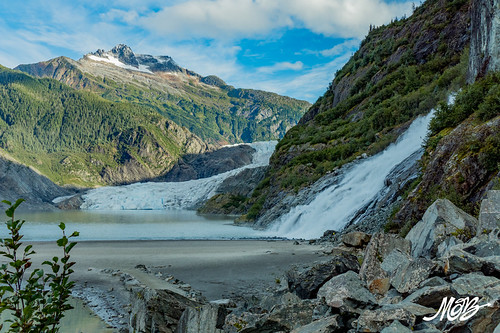 Nugget Falls and Mendenhall Glacier