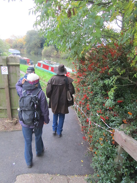 UK - Buckinghamshire - Fenny Stratford - Walking down to Grand Union Canal towpath