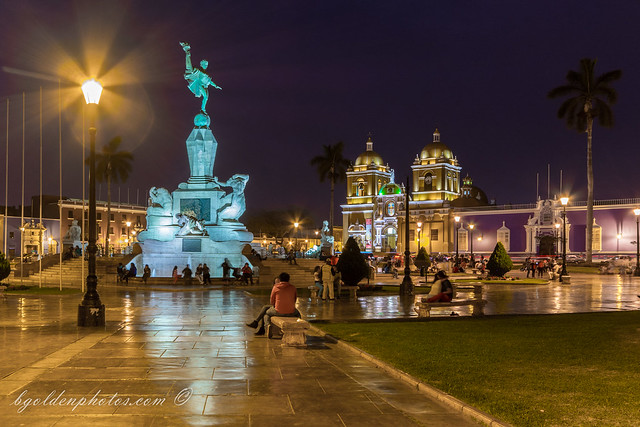 Main Square, Trujillo at Night