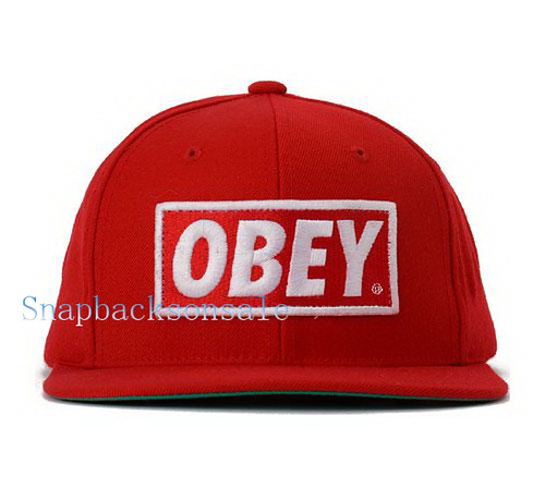 Obey Original Snapback Cap Red/Red | Product Description O… | Flickr