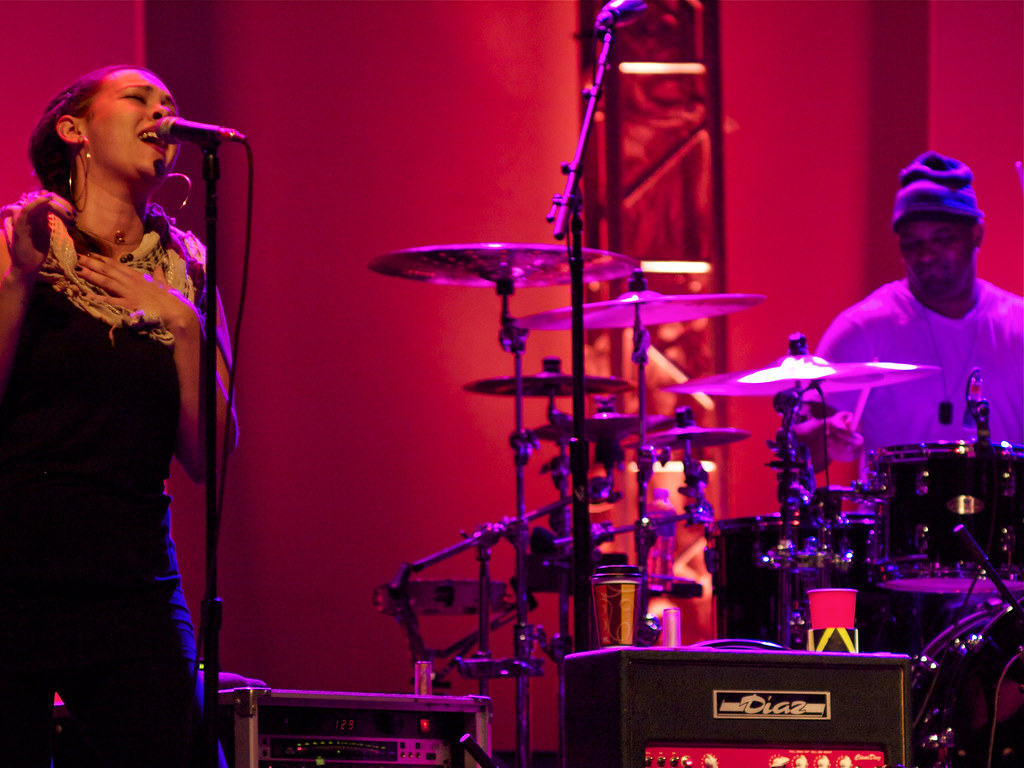 Alecia Chakour and  Terence Higgins, with the Warren Haynes Band.