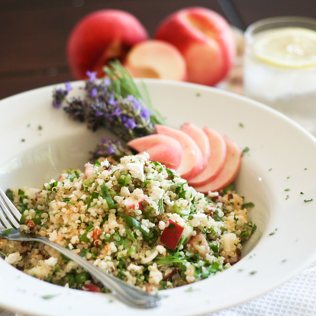 Peach and Lavender Quinoa Salad-4