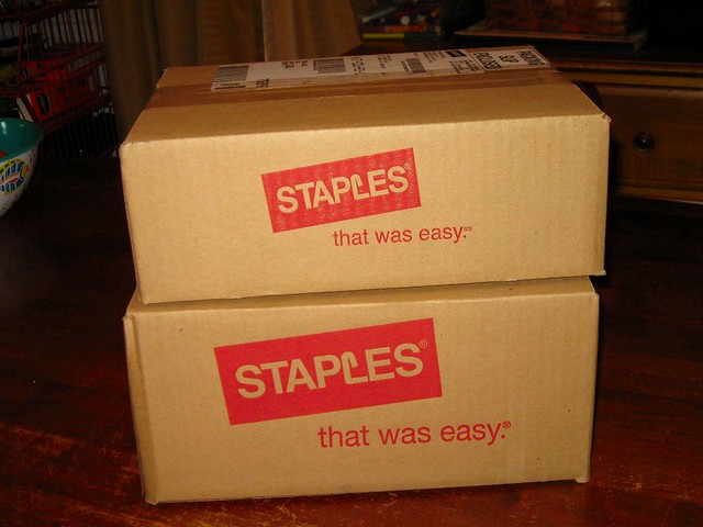 ups staples  boxes