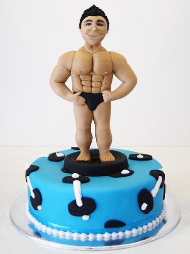 bodybuilder | body building themed cake with muscle man topp… | Artisan ...