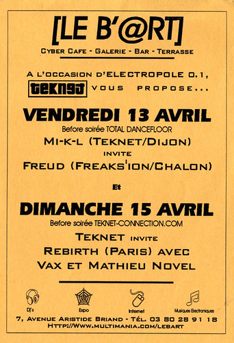 Teknet @ Le B'@rt (Dijon) // 13-15.04.2001 | by ...::: RISK :::...