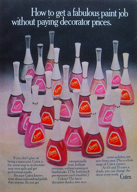 1960s Vintage Cutex Nail Polish Advertisement