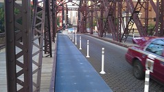Kinzie Street bridge and bike lane