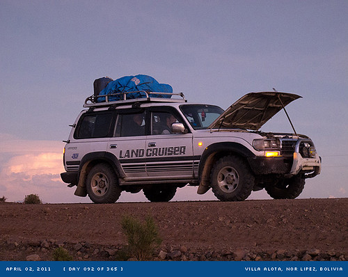 project365 - Day 92 of 365 by Rob Masefield (masey.co), The ol' Land Cruiser decided to break down at sunset a few clicks from our overnight destination of
