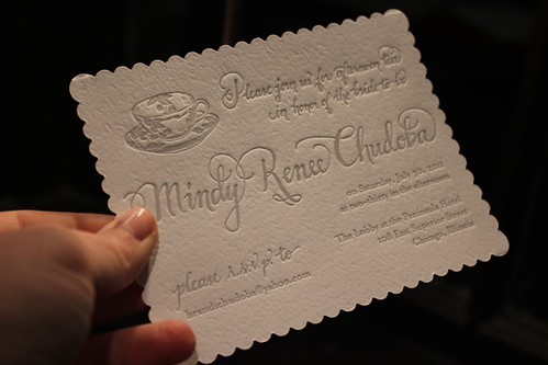 Scalloped shower invitation | by LadyfingersLetterpress