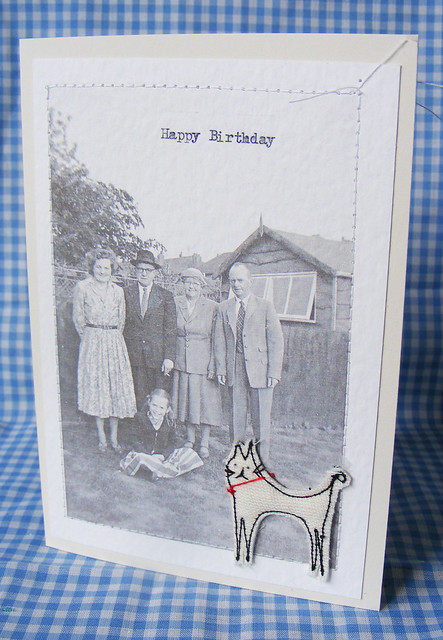 'kit' adornes a birthday card