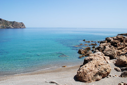 lonely beach near paliochora,crete