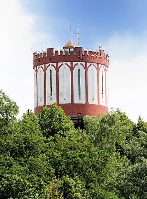 5570 Historischer Wasserturm Hamburg Lohbrügge - der 38m  Wasserturm wurde 1907 fertig gestellt und arbeitete bis 1972.