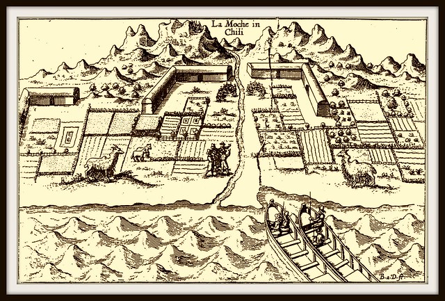 Plano de la isla Mocha del pirata holandes Oliver Van Noort 1602