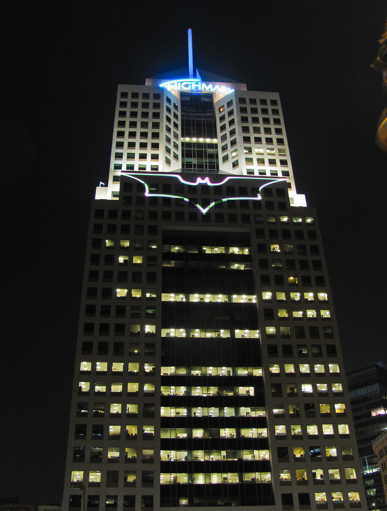 Batman's Bat-Signal in Downtown Pittsburgh - a photo on Flickriver