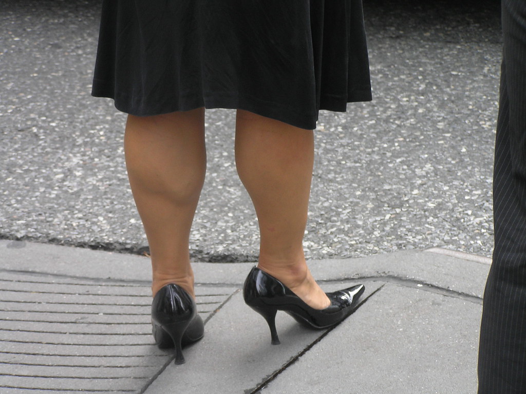 Mature chunky calves in black pumps 2 - a photo on Flickriver