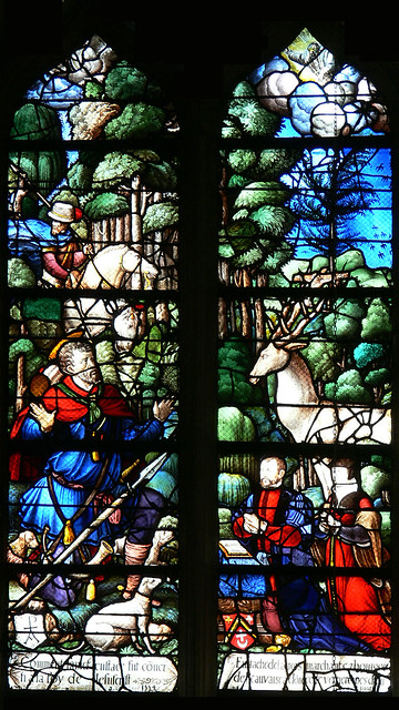 Sat, 04/23/2011 - 13:29 - Stained glass by Durer 'Scenes from the Life of St. Eustace'. St Etienne Beauvais France 23/04/2011