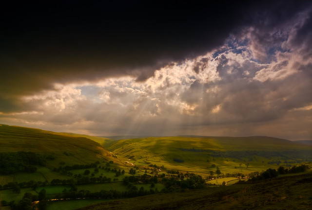 Sun Breaking the Storm - Arncliffe, Yorkshire Dales (Explored)