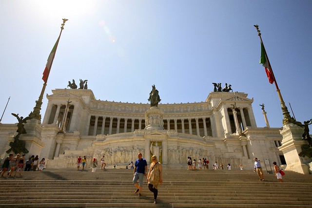 From the steps of the Piazza Venezia