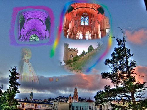Ghosts Floating over Mission Dolores, HDR Montage by Walker Dukes
