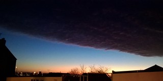 Darkness Retreating - Morning Sky Over Leeds , West Yorkshire, England, UK