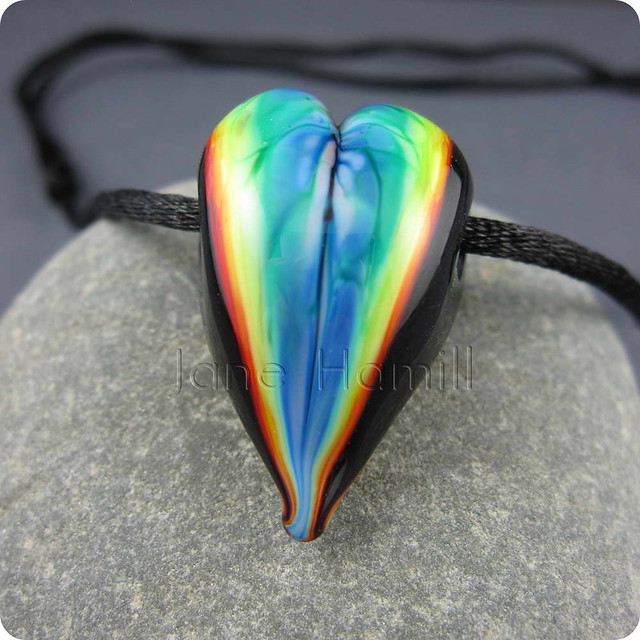 Rainbow Tie-Dye Heart pendant - a photo on Flickriver