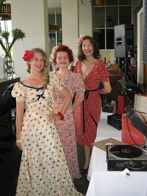Shellac Sisters dj at Southbank Vintage Festival, London