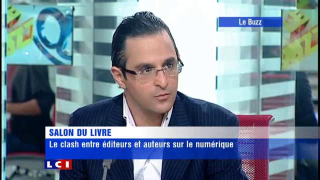 Arash Derambarsh à LCI : débat entre éditeurs et auteurs (salon du livre de Paris 2011)