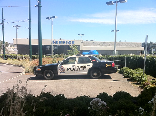 Transit Police car at Marine Drive Station