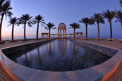 blue sea reflection pool view time palm kuwait q8 qais kuwaity alamar