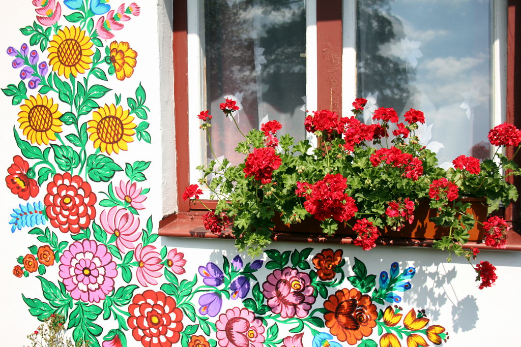 Window Box, Zalipie, Poland | A window box and floral design… | Flickr