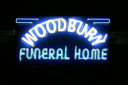 Woodbury Funeral Home (nighttime)