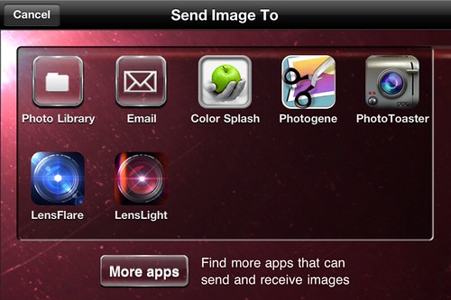LensLight Send Options | by LensFlareApp