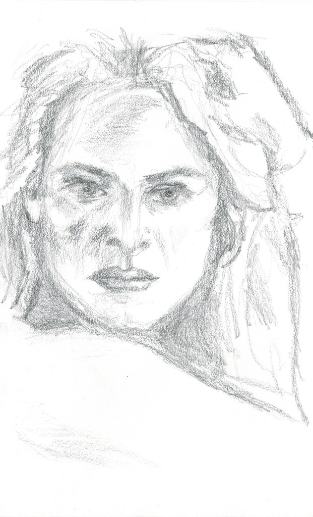 pencil sketch of a model Husdant Flickr