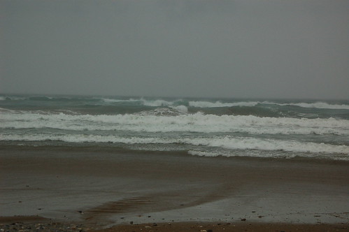 Kavros beach in the storm