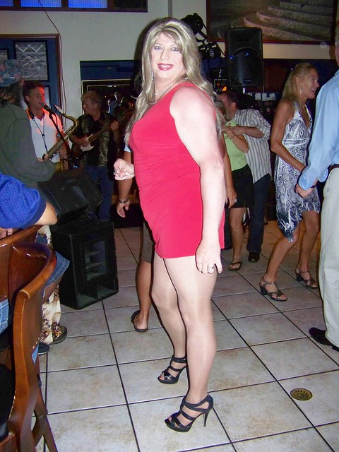 Red Mini Dress and Aldo shoes Dancing
