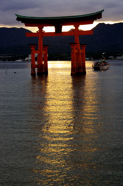 Miyajima Torii at Sunset ［Worldheritage］