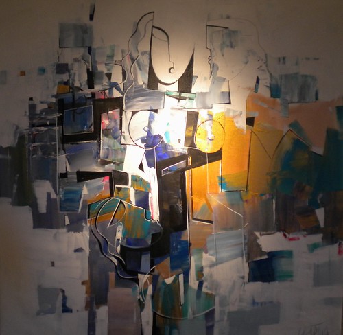 Abstract figures with a bright central patch