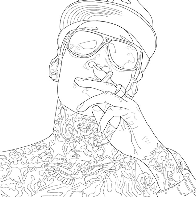 Wiz Khalifa Drawing Pic  Drawing Skill