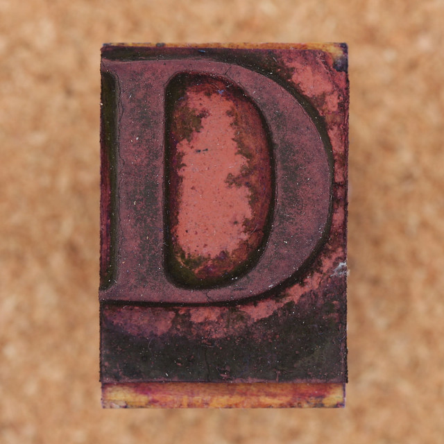 rubber stamp letter D