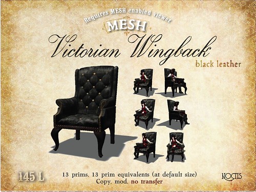 Mesh Victorian studded leather wingback | by [noctis]