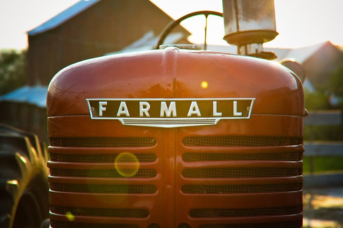 sunset tractor rural farm farmall machinerie internationalharvester