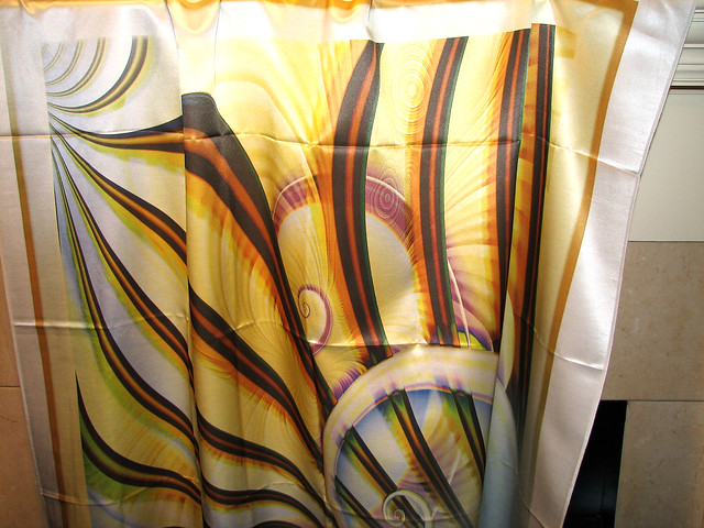 Fractal Scarf cotton silk blend image 3