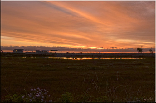 Early morning sunrise on the Baie des chaleur by snagle2009, Early morning sunrise on the Baie des chaleur this is a view of the walkway and the pinic site of Be