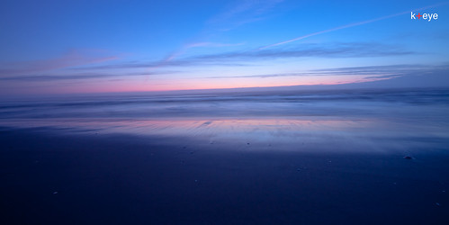 ocean sunset reflection beach night sand long exposure tide